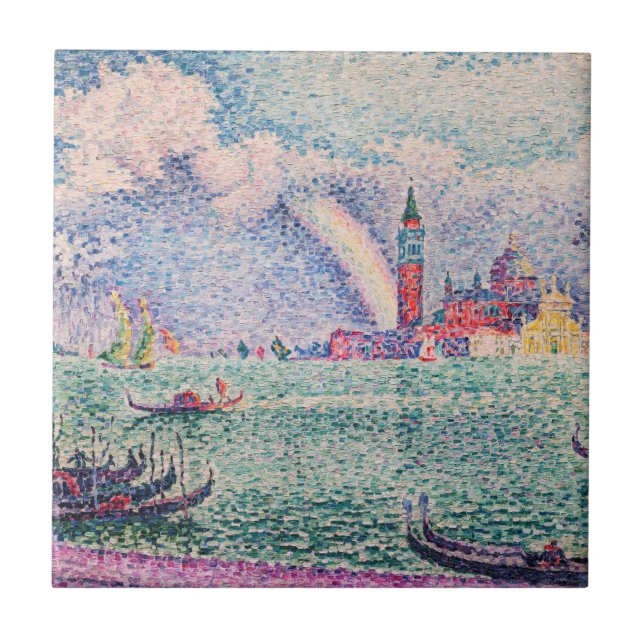 Paul Signac - Regnbåge, Venedig Kakelplatta (Framsidan)