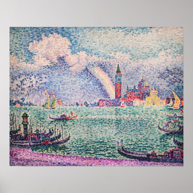Paul Signac - Regnbåge, Venedig Poster (Framsidan)