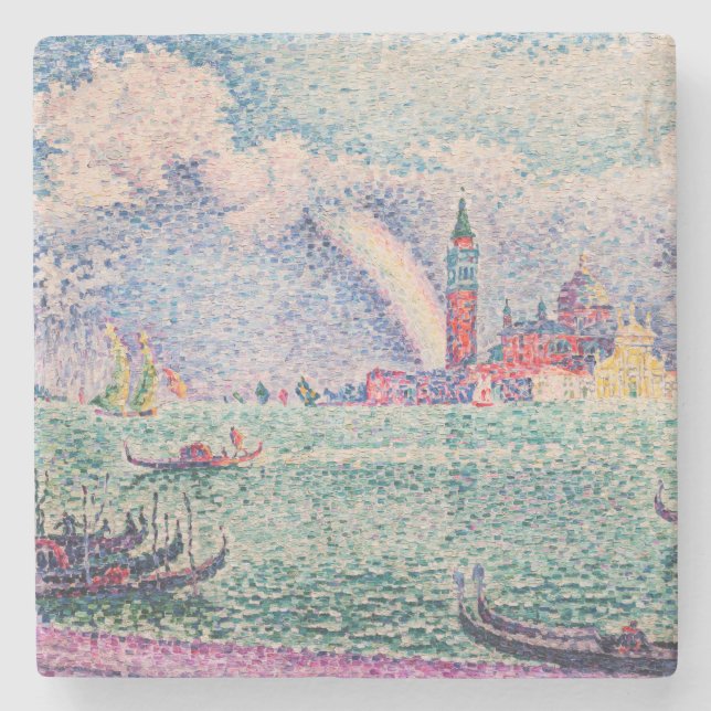 Paul Signac - Regnbåge, Venedig Stenunderlägg (Framsidan)