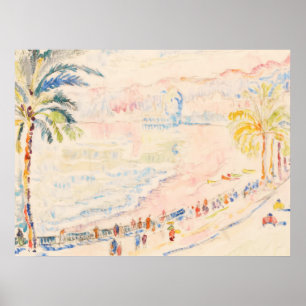 Paul Signac Rosa Coastal Beach Art Skriv ut Poster