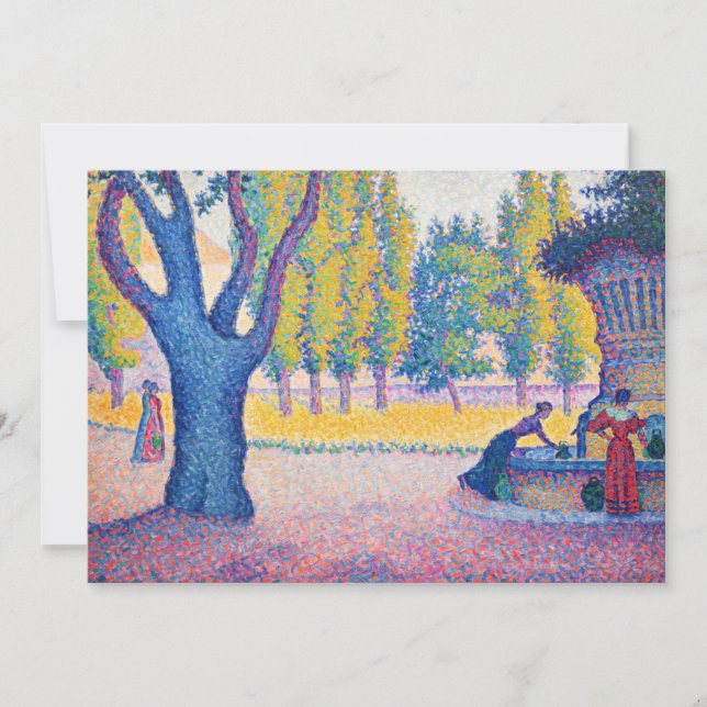 Paul Signac - Saint-Tropez, Fontaine des Lices Inbjudningar (Framsida)