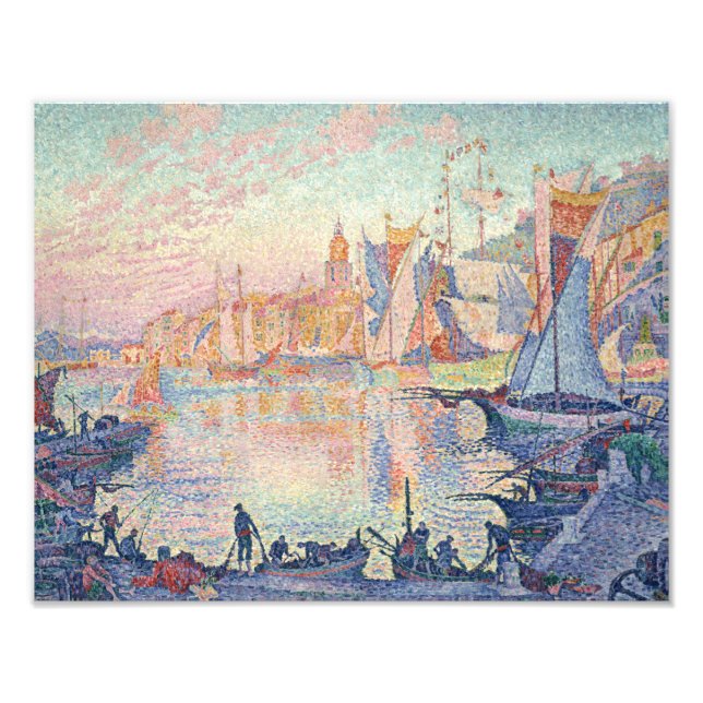 Paul Signac - Saint-Tropez hamn Fototryck (Framsidan)