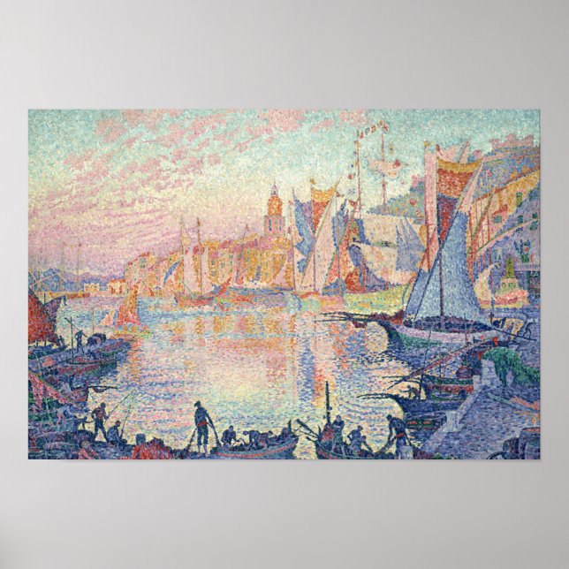 Paul Signac - Saint-Tropez hamn Poster (Framsidan)
