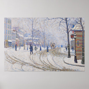 Paul Signac - Snö, Boulevard de Clichy, Paris Poster