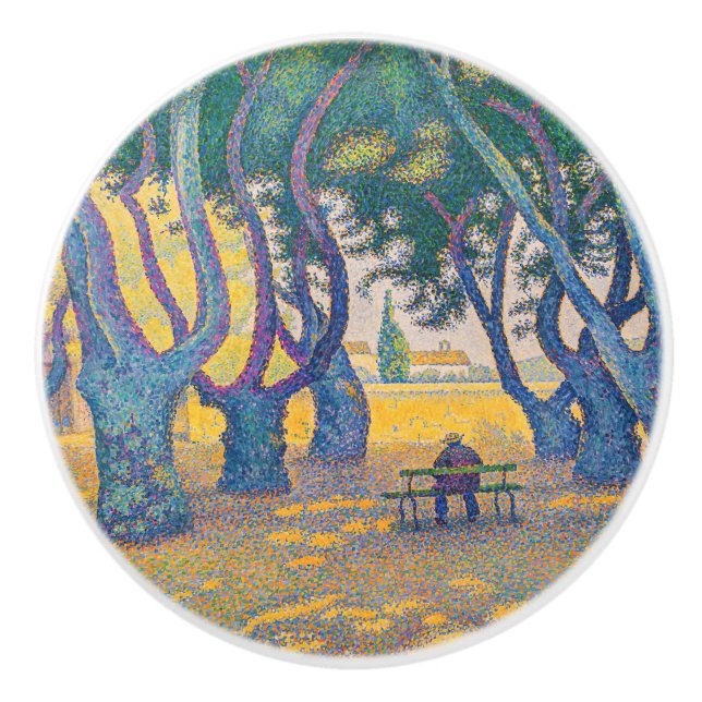 Paul Signac - Ställe des Lices, Saint-Tropez Knopp (Framsidan)
