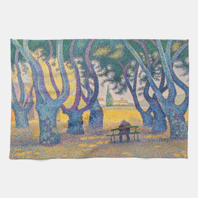 Paul Signac - Ställe des Lices, Saint-Tropez Kökshandduk (Horisontell)