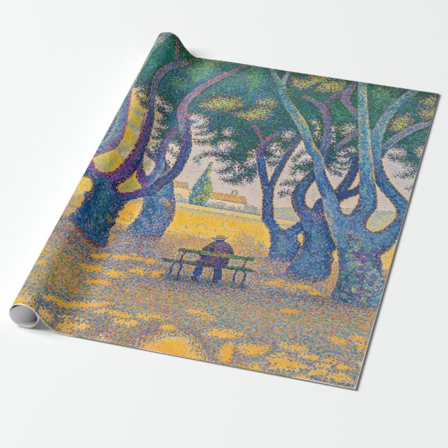 Paul Signac - Ställe des Lices, Saint-Tropez Presentpapper (Utrullad)