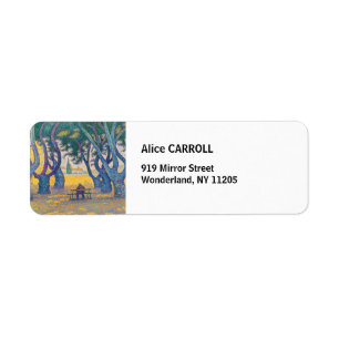 Paul Signac - Ställe des Lices, Saint-Tropez Returadress Etikett