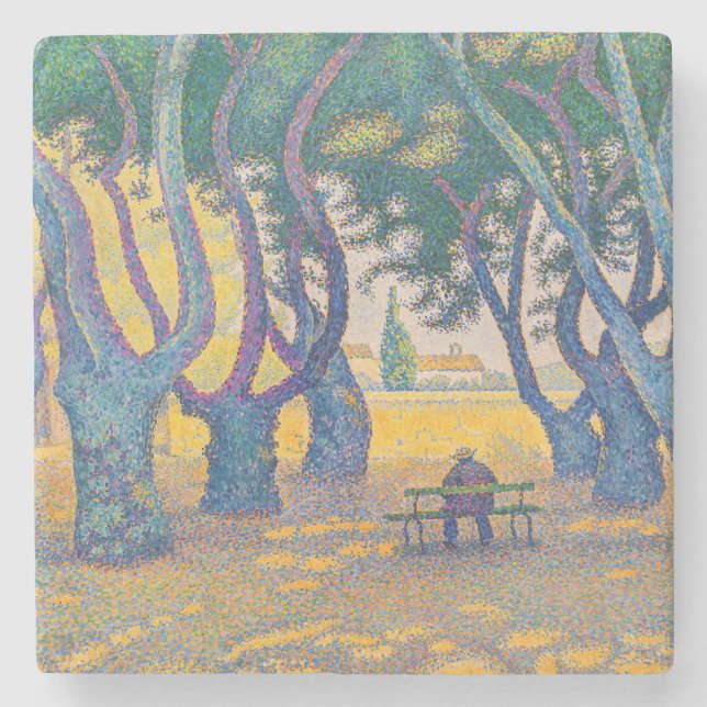 Paul Signac - Ställe des Lices, Saint-Tropez Stenunderlägg (Framsidan)