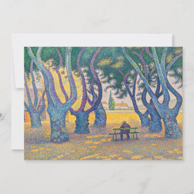 Paul Signac - Ställe des Lices, Saint-Tropez Tack Kort (Framsida)