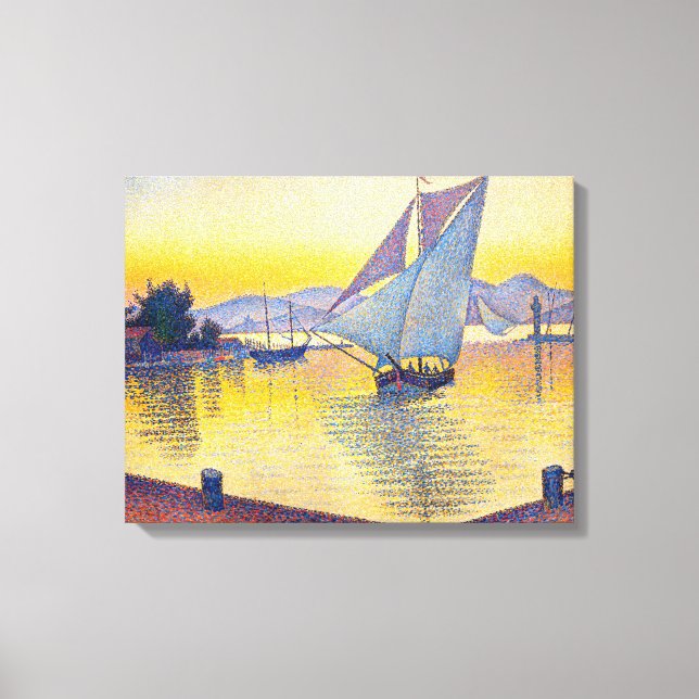 Paul Signac - The Port at Sunset, Opus 236 Canvastryck (Framsida)