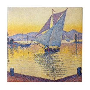 Paul Signac - The Port at Sunset, Opus 236 Kakelplatta