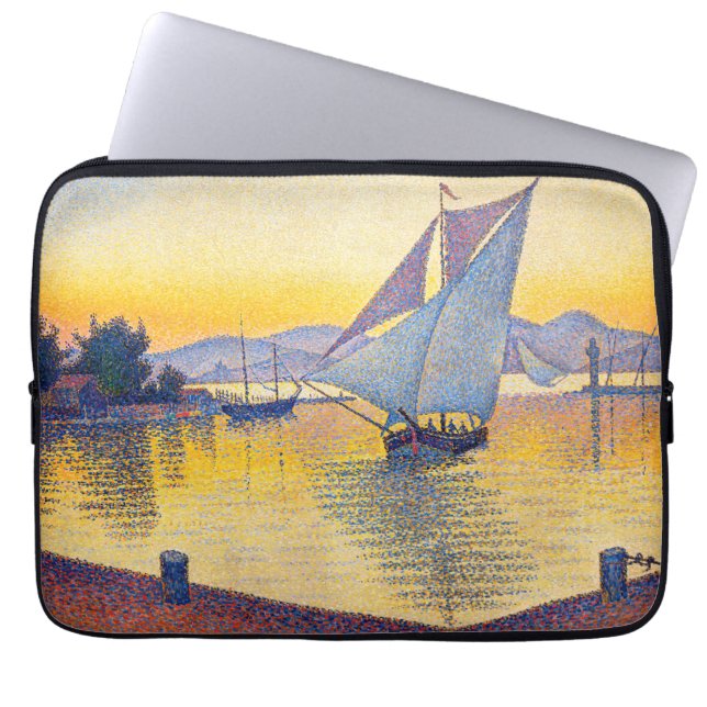 Paul Signac - The Port at Sunset, Opus 236 Laptop Fodral (Framsidan)