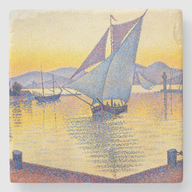 Paul Signac - The Port at Sunset, Opus 236 Stenunderlägg (Framsidan)