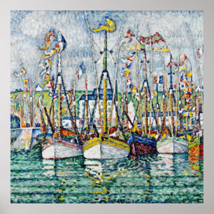Paul Signac - välsignelse av tonfiskflottan i Groi Poster
