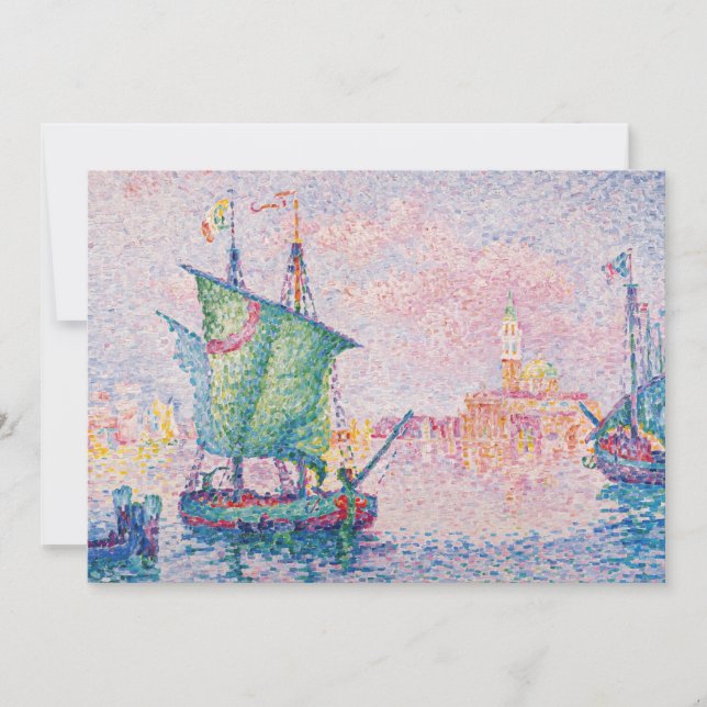 Paul Signac - Venedig, Det rosa molnet Inbjudningar (Framsida)