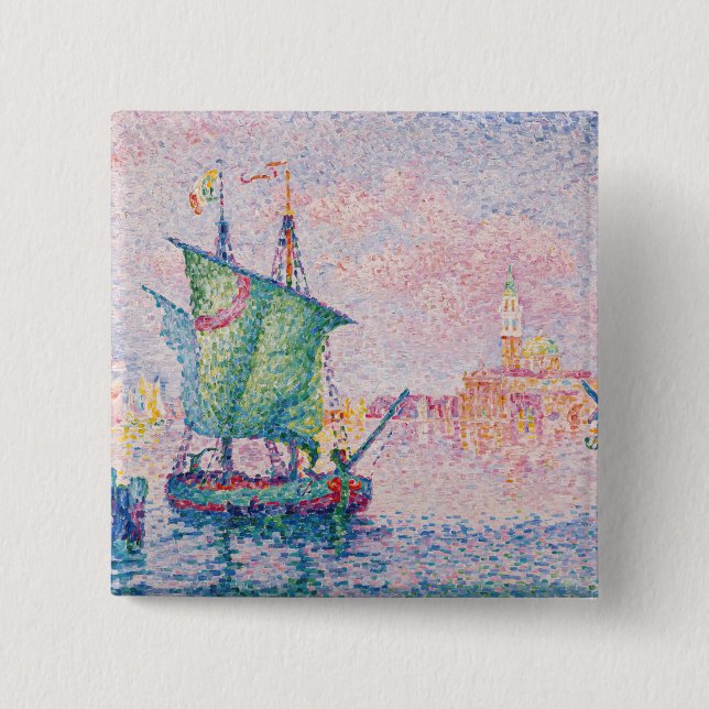 Paul Signac - Venedig, Rosa Cloud Knapp (Framsida)