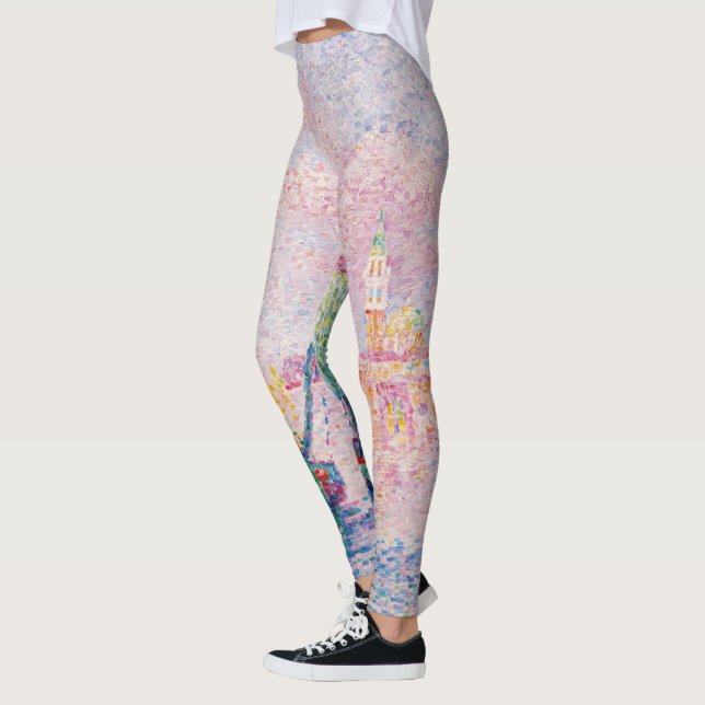 Paul Signac - Venedig, Rosa Cloud Leggings (Vänster)