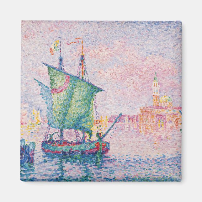 Paul Signac - Venedig, Rosa Cloud Magnet (Framsidan)