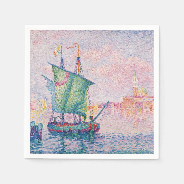Paul Signac - Venedig, Rosa Cloud Pappersservett (Framsidan)