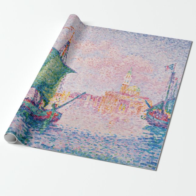 Paul Signac - Venedig, Rosa Cloud Presentpapper (Utrullad)