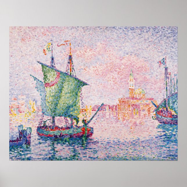 Paul Signac Venice, Rosa Cloud Poster (Framsidan)