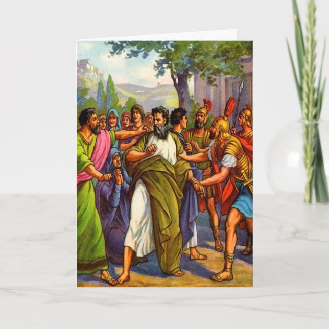 Paul som går att fängsla hälsningkortet kort (Framsida)