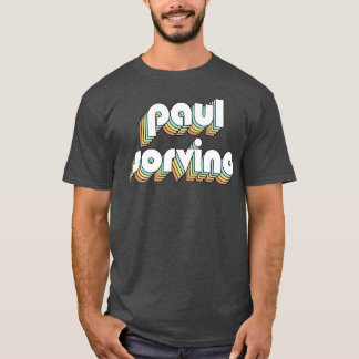 Paul Sorvino Retro Regbow Typography Faded Stil T Shirt