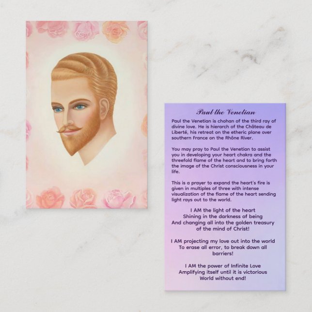 Paul the Venetian Visitkort (Fram/baksida)