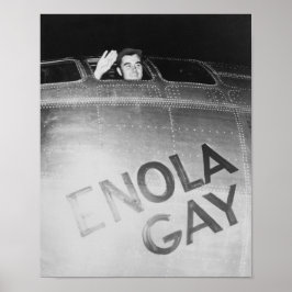 Paul Tibbets in the Enola Gay Bomber - WW2 Poster