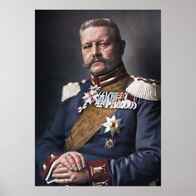 Paul von Hindenburg 1914 Colorized Poster (Framsidan)