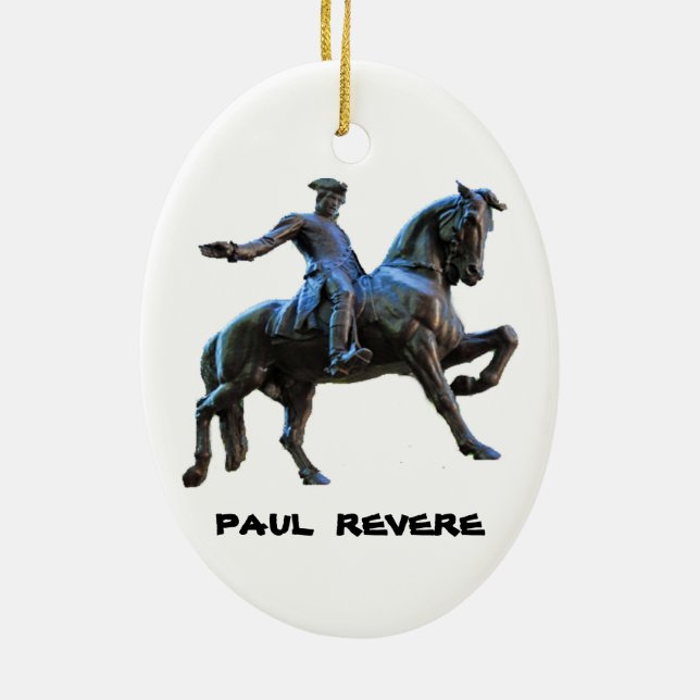 Paul vördar (Massachusetts) Julgransprydnad Keramik (Baksidan)