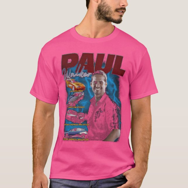 Paul Walker Retro Collage T Shirt (Framsida)