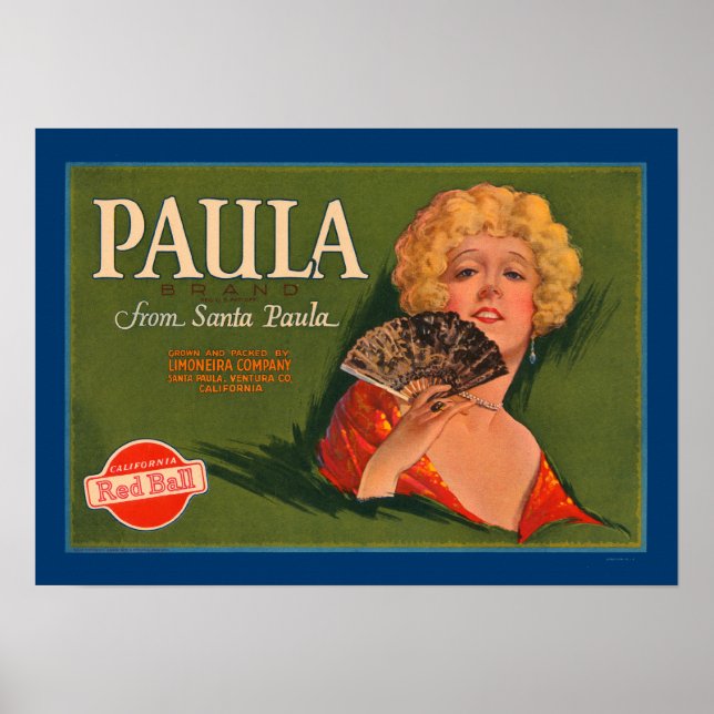 Paula Brand från Santa Paula Poster (Framsidan)
