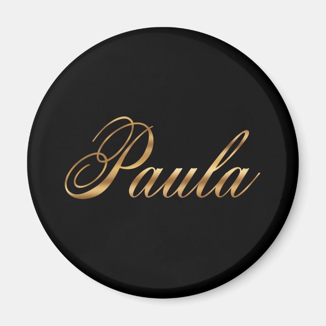 Paula guld Design Lettering Magnet (Framsidan)