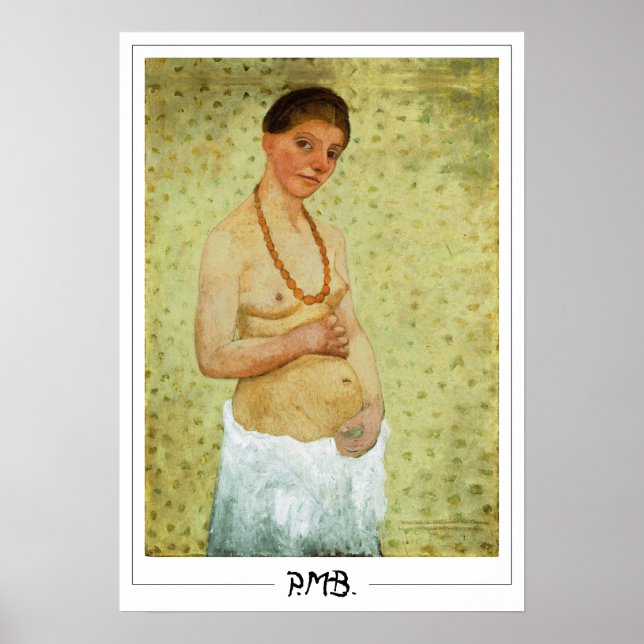 Paula Modersohn-Becker Zedign Art Poster nr 1 (Framsidan)