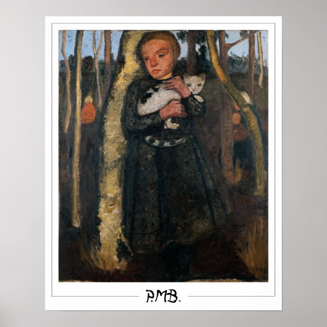 Paula Modersohn-Becker Zedign Art Poster nr 4 (Framsidan)
