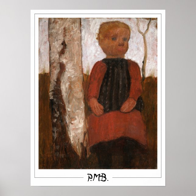 Paula Modersohn-Becker Zedign Art Poster nr 7 (Framsidan)