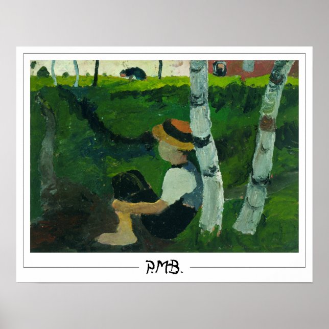 Paula Modersohn-Becker Zedign Art Poster nr 9 (Framsidan)