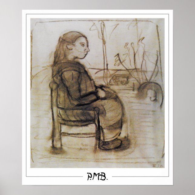 Paula Modersohn-Becker Zedign konstaffisch #105 Poster (Framsidan)