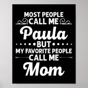 Paula Present Namn Rolig Mors Dag Personlig Wo Poster