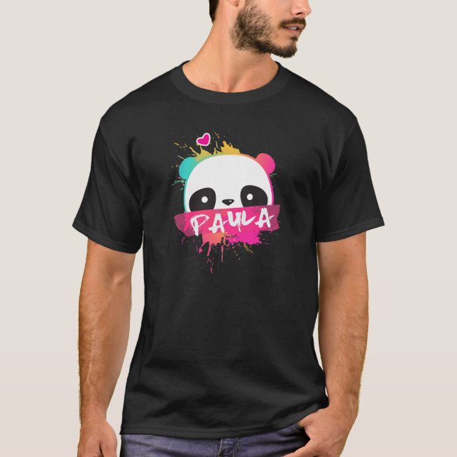 PAULA - Vackert Namn med dålig panda T Shirt (Framsida)