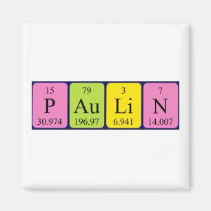 Paulin, periodisk magnet bord namn