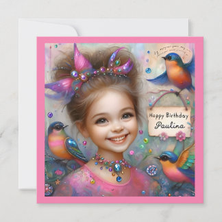 PAULINA ~ Birthday Card ~ Butterfly-flicka ~