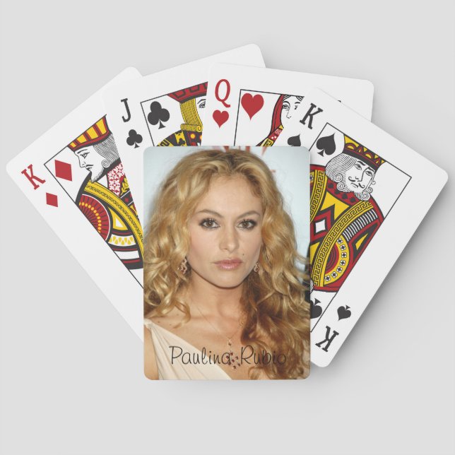 Paulina Rubio klassiker som leker kort Spel Kort (Baksidan)