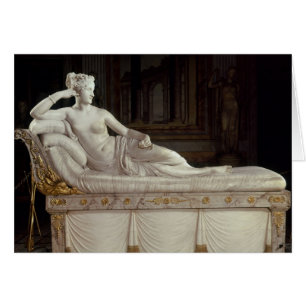 Pauline Bonaparte as Venus Triumphant, c.1805-08 Hälsningskort