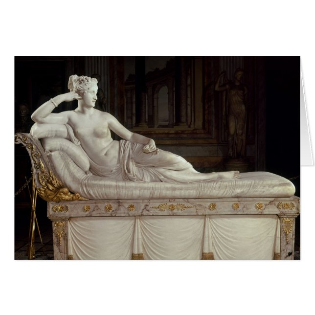 Pauline Bonaparte as Venus Triumphant, c.1805-08 Hälsningskort (Framsidan Horizontal)