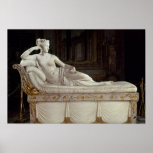 Pauline Bonaparte som triumfera Venus, c.1805-08 Poster