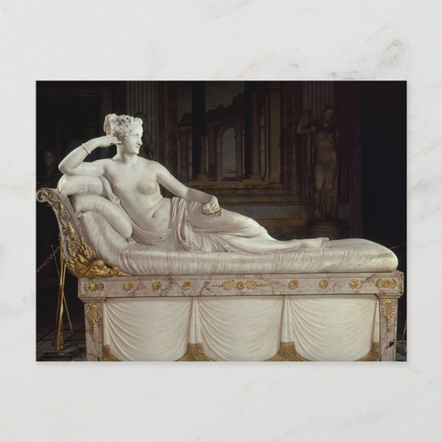 Pauline Bonaparte  som Venus Triumphant, c.1805-08 Vykort (Framsida)