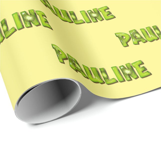 Pauline Kiwi Fruit Geschenk papier Geschenkpapier Presentpapper (Rullad Hörn)